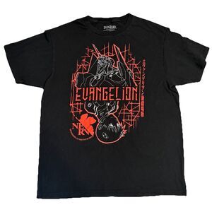 Double Sided Neon Genesis Evangelion Anime T-Shirt Sz Large